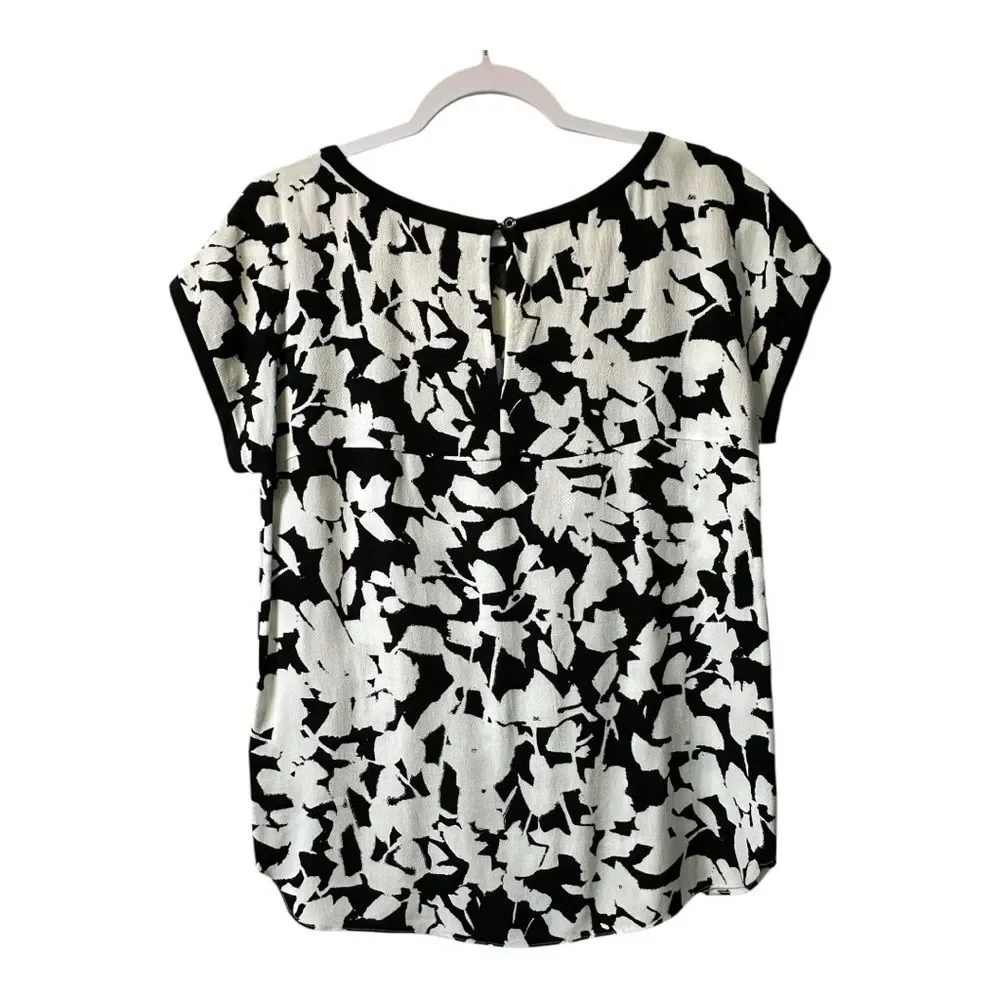 KATE SPADE Abstract Floral Print Top XS S 2 4